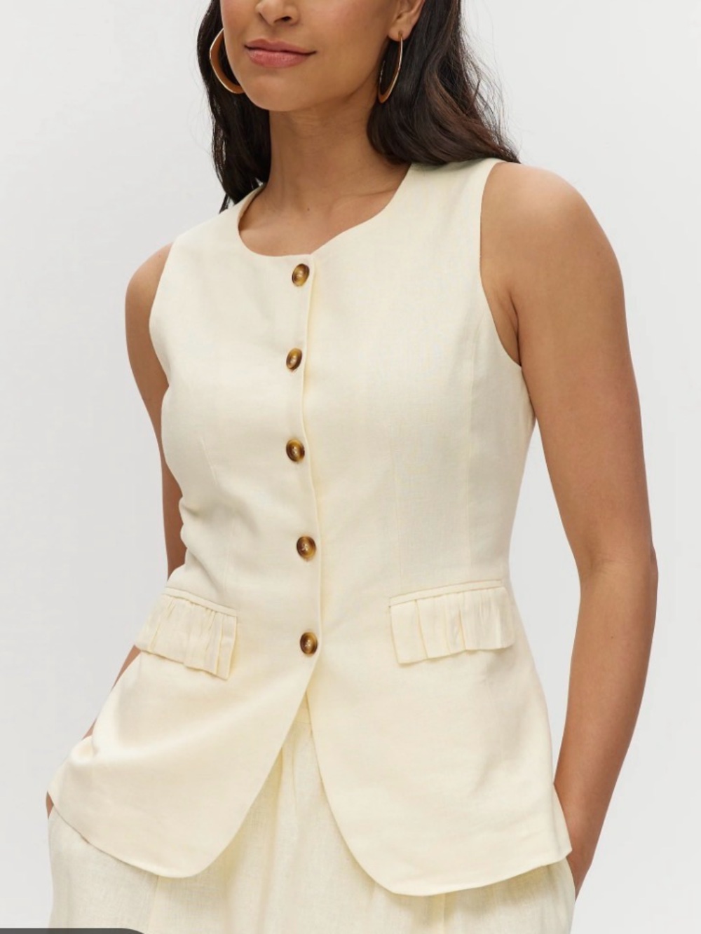 NWT Rachel Zoe Linen Blend Vest, Women’s S